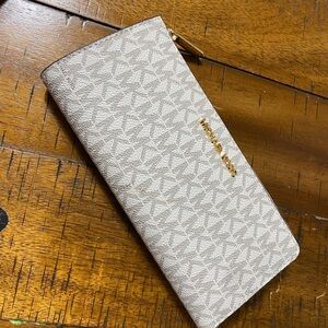 Michael Kors Monogram Beige Wallet